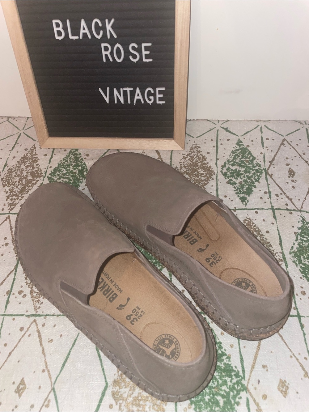 BIRKENSTOCK CALLAN SHOES SLIP ON LOAFERS BROWN SUEDE SZ 39